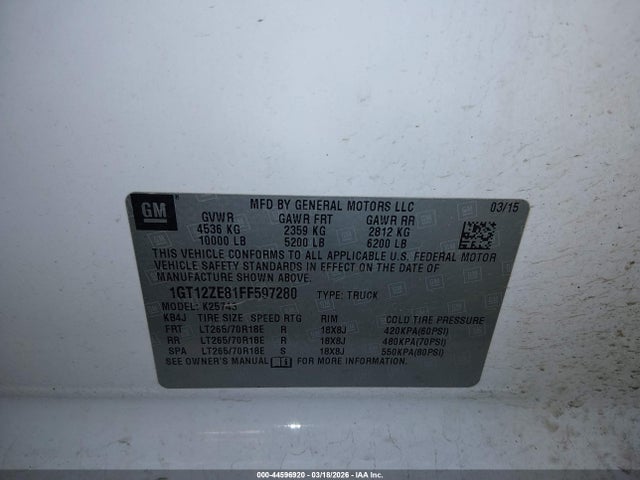 GMC Sierra 2500hd Slt 2015 1GT12ZE81FF597280 Image 9