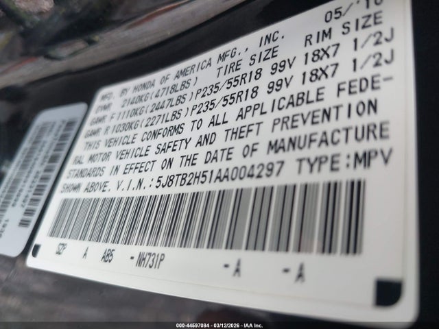 2010 ACURA RDX 5J8TB2H51AA004297 Photo 8
