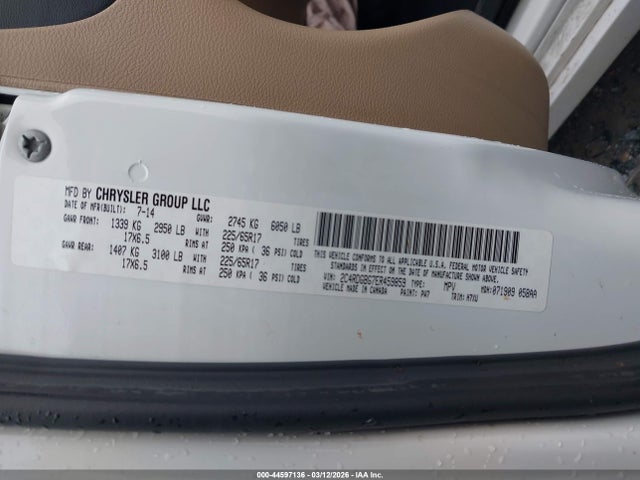 Aukcja sprzedaży 2014 Dodge Grand Caravan Se, vin: 2C4RDGBG7ER459859, numer aukcji: 44597136