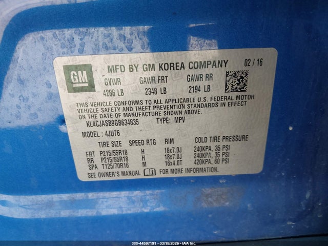 2016 BUICK ENCORE KL4CJASB9GB634835 Photo 8