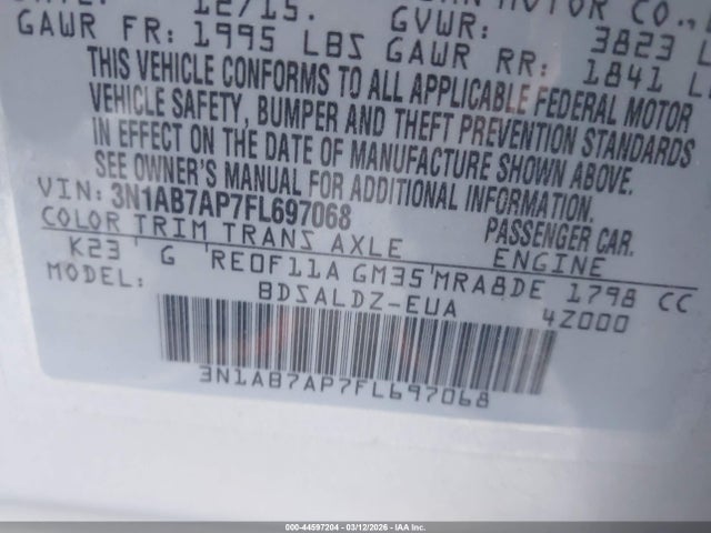 Nissan SENTRA SV 2015 3N1AB7AP7FL697068 Image 9