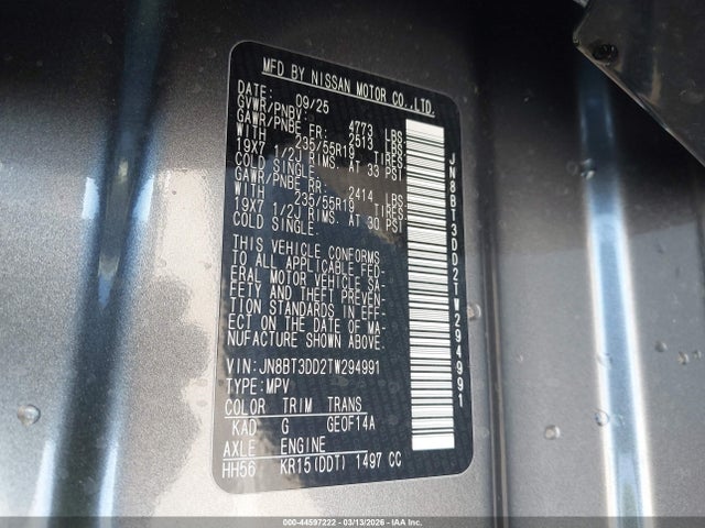 JN8BT3DD2TW294991 Nissan Rogue Platinum