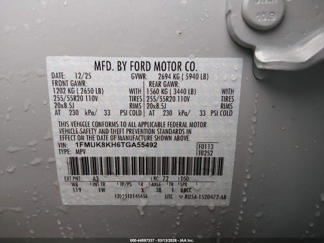 Ford Explorer St-line 2026 1FMUK8KH6TGA55492 Image 9