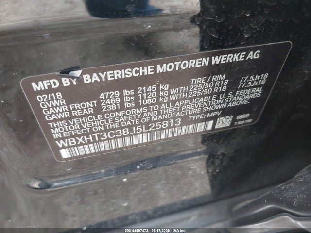 Продажа на аукционе авто 2018 Bmw X1 Xdrive28i, vin: WBXHT3C38J5L25813, номер лота: 44597473