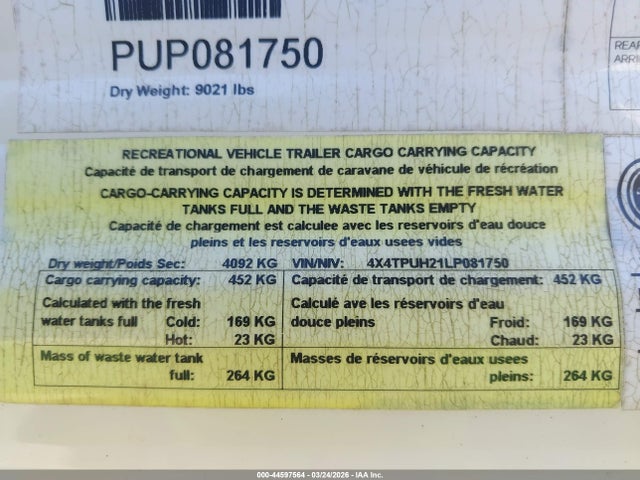 Forest River Puma 2020 4X4TPUH21LP081750 Image 9