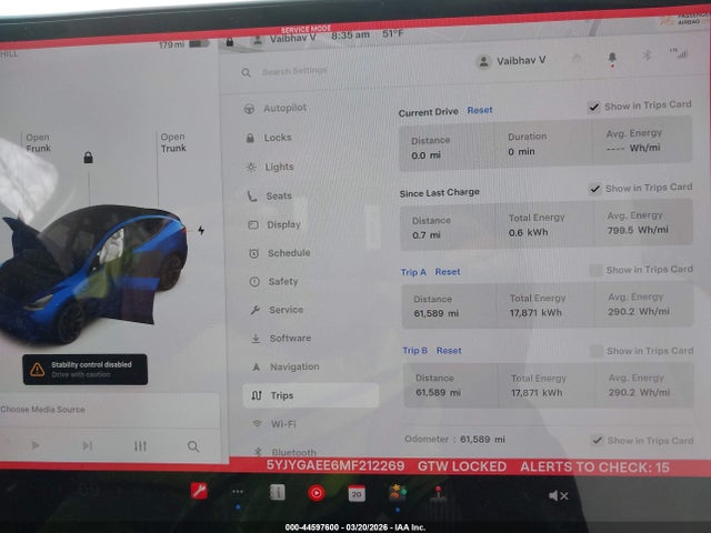 2021 TESLA MODEL Y 5YJYGAEE6MF212269 Photo 6
