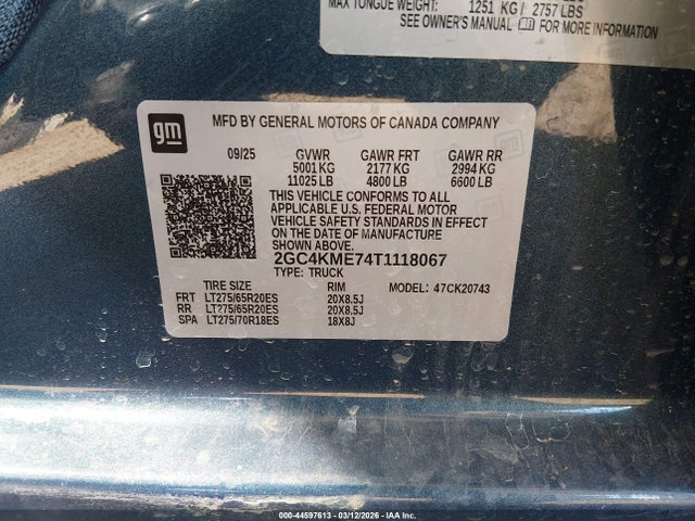2GC4KME74T1118067 Chevrolet SILVERADO 2500HD
