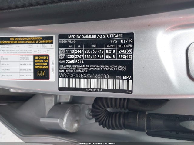 Продажа на аукционе авто 2019 Mercedes-benz Glc 300 4matic, vin: WDC0G4KBXKV165233, номер лота: 44597641
