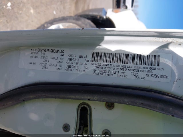 Aukcja sprzedaży 2012 Ram 2500 Slt, vin: 3C6UD5DL4CG105610, numer aukcji: 44597648