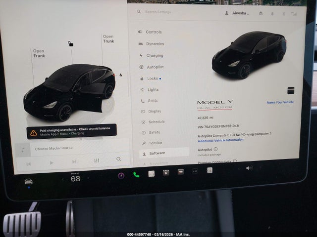 2022 TESLA MODEL Y 7SAYGDEFXNF551048 Photo 6