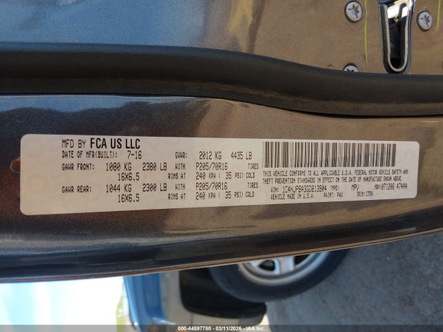 Jeep Patriot Sport 2016 1C4NJPBA3GD813904 Image 9