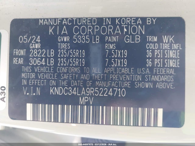 KIA Ev6 Light Long Range 2024 KNDC34LA9R5224710 Image 9