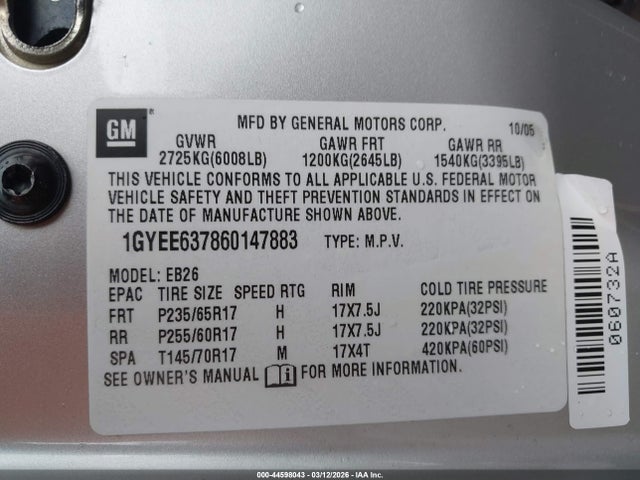 2006 CADILLAC SRX 1GYEE637860147883 Photo 8