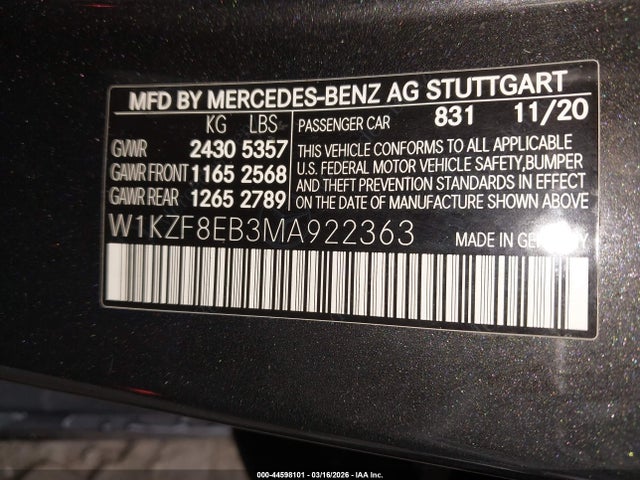 2021 MERCEDES-BENZ E 350 W1KZF8EB3MA922363 Photo 8
