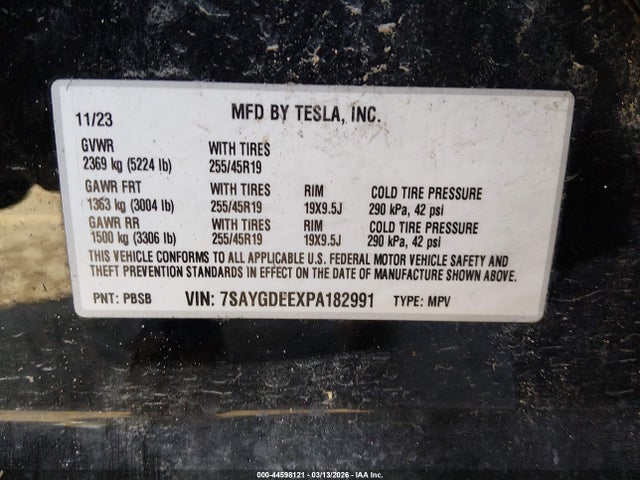 2023 TESLA MODEL Y 7SAYGDEEXPA182991 Photo 8