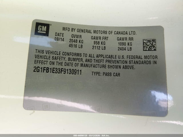 Chevrolet Camaro 2ls 2015 2G1FB1E33F9130911 Image 9
