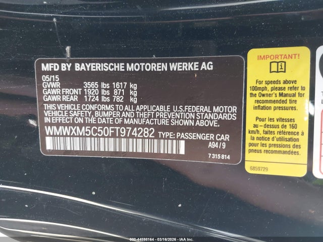 2015 MINI HARDTOP WMWXM5C50FT974282 Photo 8