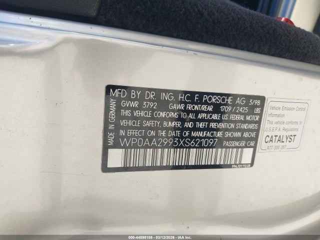 1999 PORSCHE 911 WP0AA2993XS621097 Photo 8