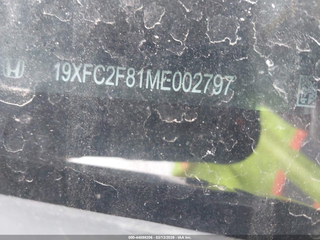 44598206 :رقم المزاد ، 19XFC2F81ME002797 vin ، 2021 Honda Civic Sport مزاد بيع