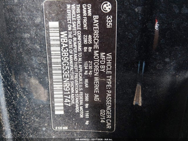 2014 BMW 335I WBA3B9G53ENR91747 Photo 8