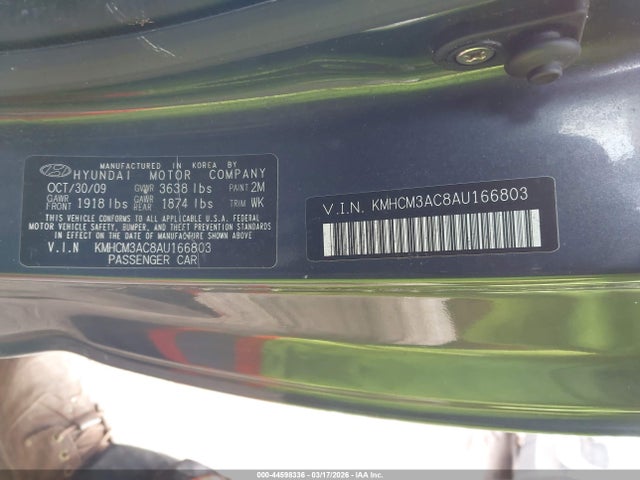2010 HYUNDAI ACCENT KMHCM3AC8AU166803 Photo 8