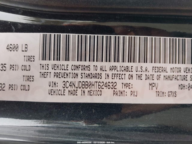 3C4NJDBB0HT624632 Jeep New Compass Latitude 4x4