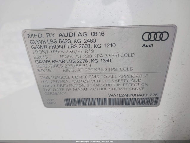 2017 AUDI Q5 WA1L2AFP0HA033226 Photo 8