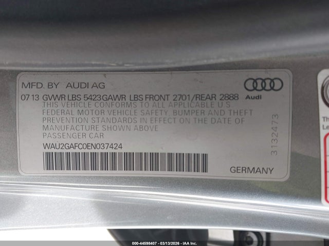 Продаж на аукціоні авто 2014 Audi A7 3.0t Premium Plus, vin: WAU2GAFC0EN037424, номер лоту: 44598407