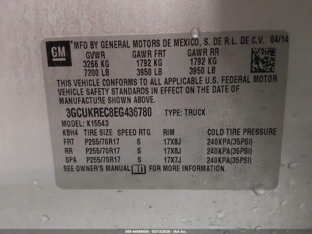 Chevrolet Silverado 1500 1lt 2014 3GCUKREC8EG436780 Image 9