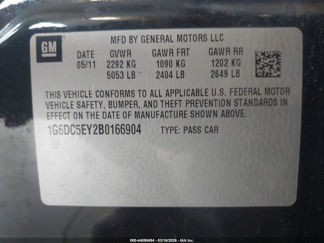 2011 CADILLAC CTS 1G6DC5EY2B0166904 Photo 8