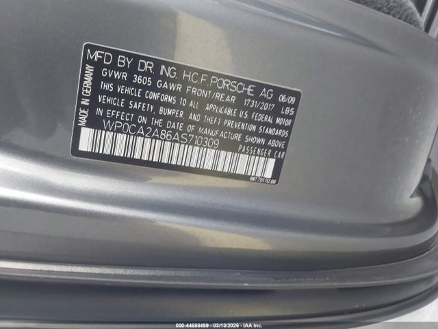 2010 PORSCHE BOXSTER WP0CA2A86AS710309 Photo 8