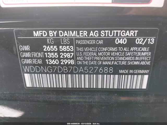 2013 MERCEDES-BENZ S 550 WDDNG7DB7DA527688 Photo 8