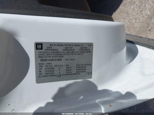 Продаж на аукціоні авто 2008 Chevrolet Silverado 1500 Lt1, vin: 2GCEC13J481210026, номер лоту: 44598550