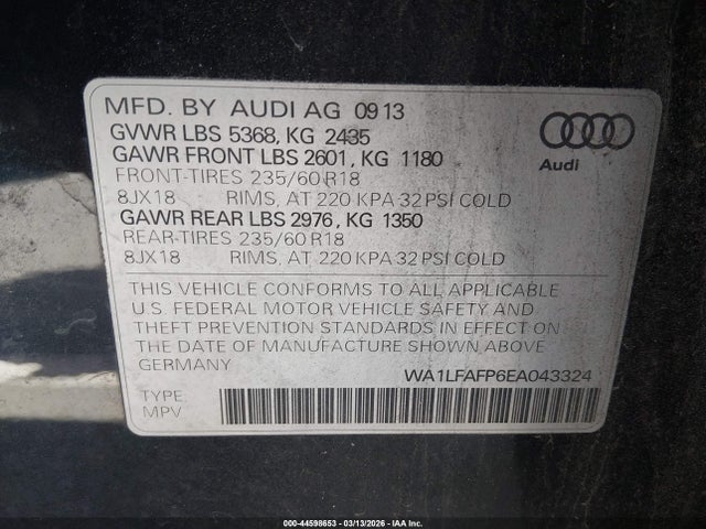 2014 AUDI Q5 WA1LFAFP6EA043324 Photo 8