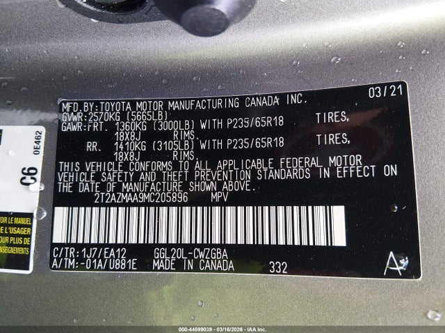 2021 LEXUS RX 350 2T2AZMAA9MC205896 Photo 8