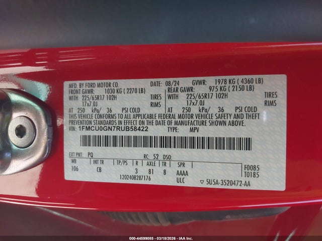 2024 FORD ESCAPE 1FMCU0GN7RUB58422 Photo 8