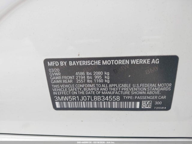 2020 BMW 330I 3MW5R1J07L8B34558 Photo 8