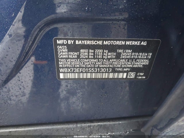 Aukcja sprzedaży 2025 Bmw X1 Xdrive28i, vin: WBX73EF01S5313013, numer aukcji: 44599141