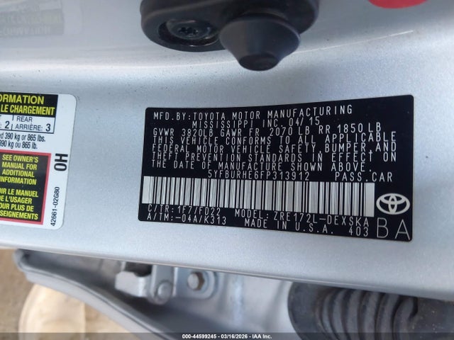 Toyota Corolla S Plus 2015 5YFBURHE6FP313912 Image 9