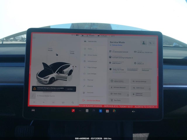 Продаж на аукціоні авто 2022 Tesla Model 3 Rear-wheel Drive, vin: 5YJ3E1EA0NF302029, номер лоту: 44599248