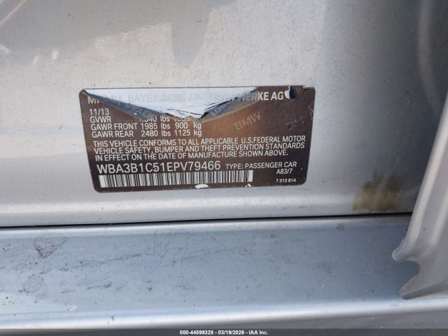 Продаж на аукціоні авто 2014 Bmw 320i, vin: WBA3B1C51EPV79466, номер лоту: 44599328