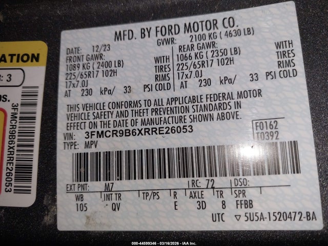 3FMCR9B6XRRE26053 Ford Bronco Sport Big Bend