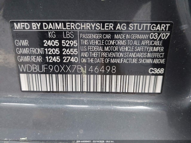 2007 MERCEDES-BENZ E 550 WDBUF90XX7B146498 Photo 8