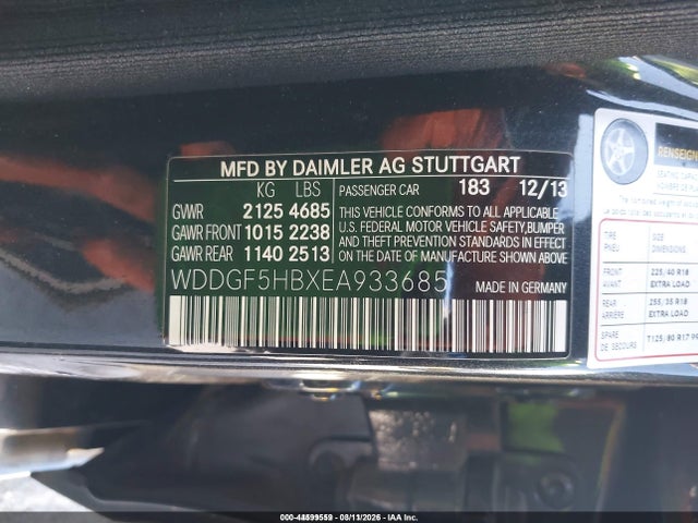 Продаж на аукціоні авто 2014 Mercedes-benz C 350 Sport, vin: WDDGF5HBXEA933685, номер лоту: 44599559