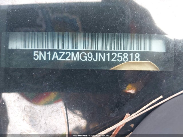 5N1AZ2MG9JN125818 Nissan MURANO SV
