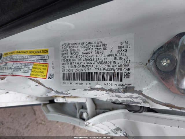 2025 HONDA CIVIC SI 2HGFE1E56SH472757 Photo 8