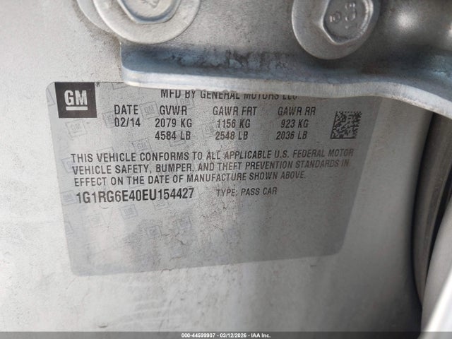 1G1RG6E40EU154427 Chevrolet Volt