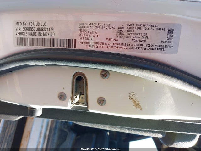 2022 RAM 2500 3C6UR5CL0NG221179 Photo 8