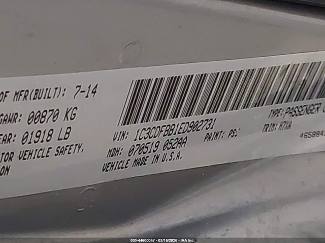 1C3CDFBB1ED902731 Dodge DART SXT