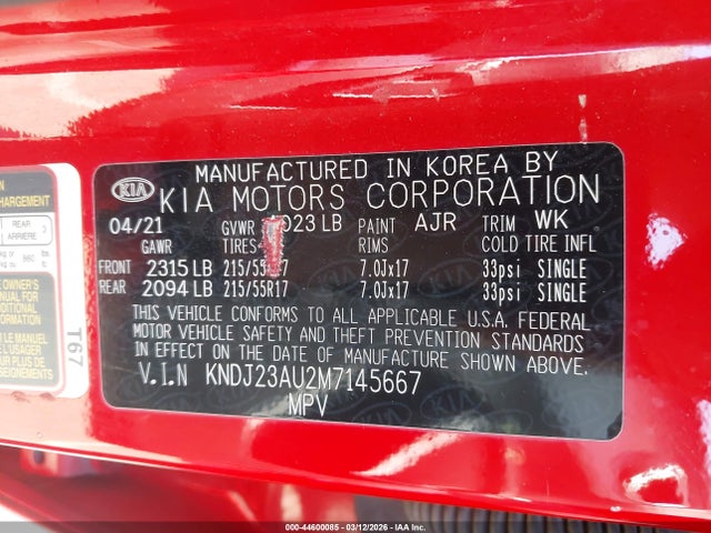 KIA SOUL S 2021 KNDJ23AU2M7145667 Image 9